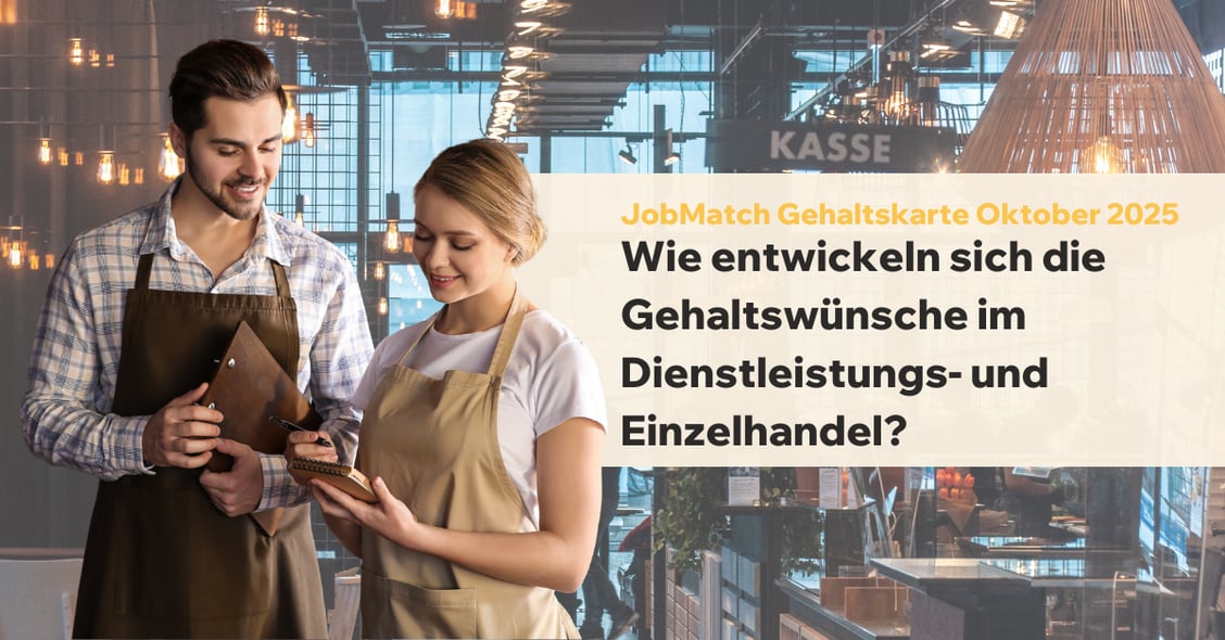 JobMatch Gehaltskarte Oktober 2025 Dienstleistungs- und Einzelhandel