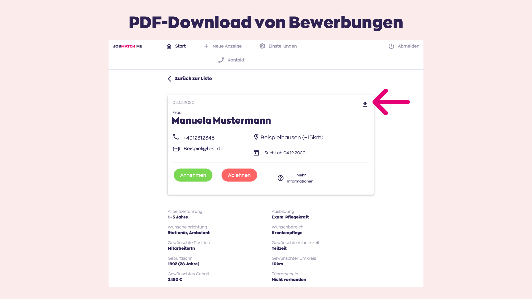 img. PDF download von Bewerbungen